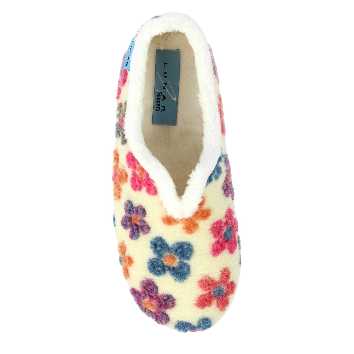 White - Pack Shot - Lunar Womens-Ladies Lychee Slippers