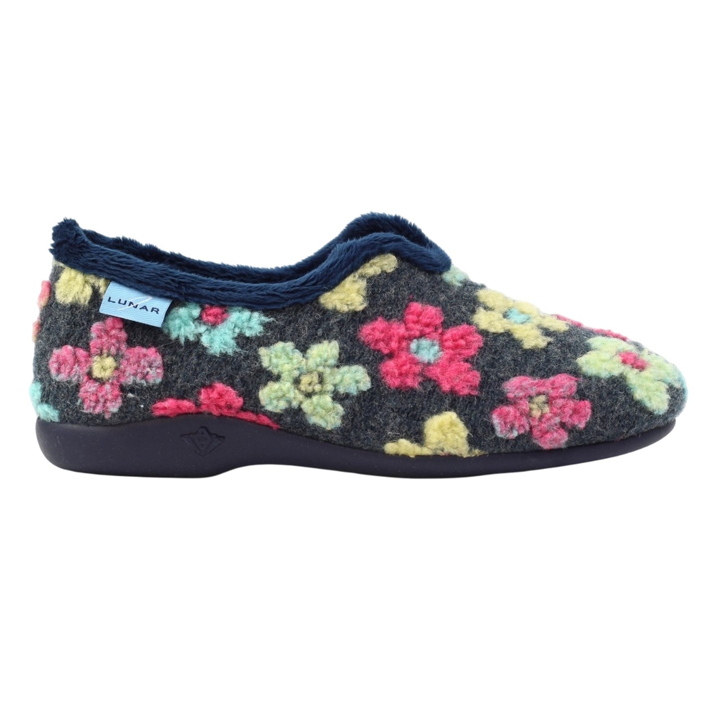 Blue - Side - Lunar Womens-Ladies Lychee Slippers