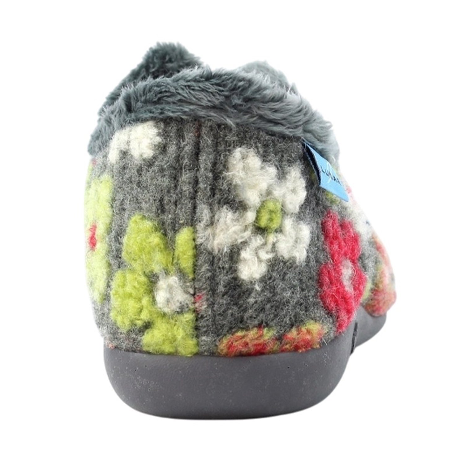 Grey - Back - Lunar Womens-Ladies Lychee Slippers
