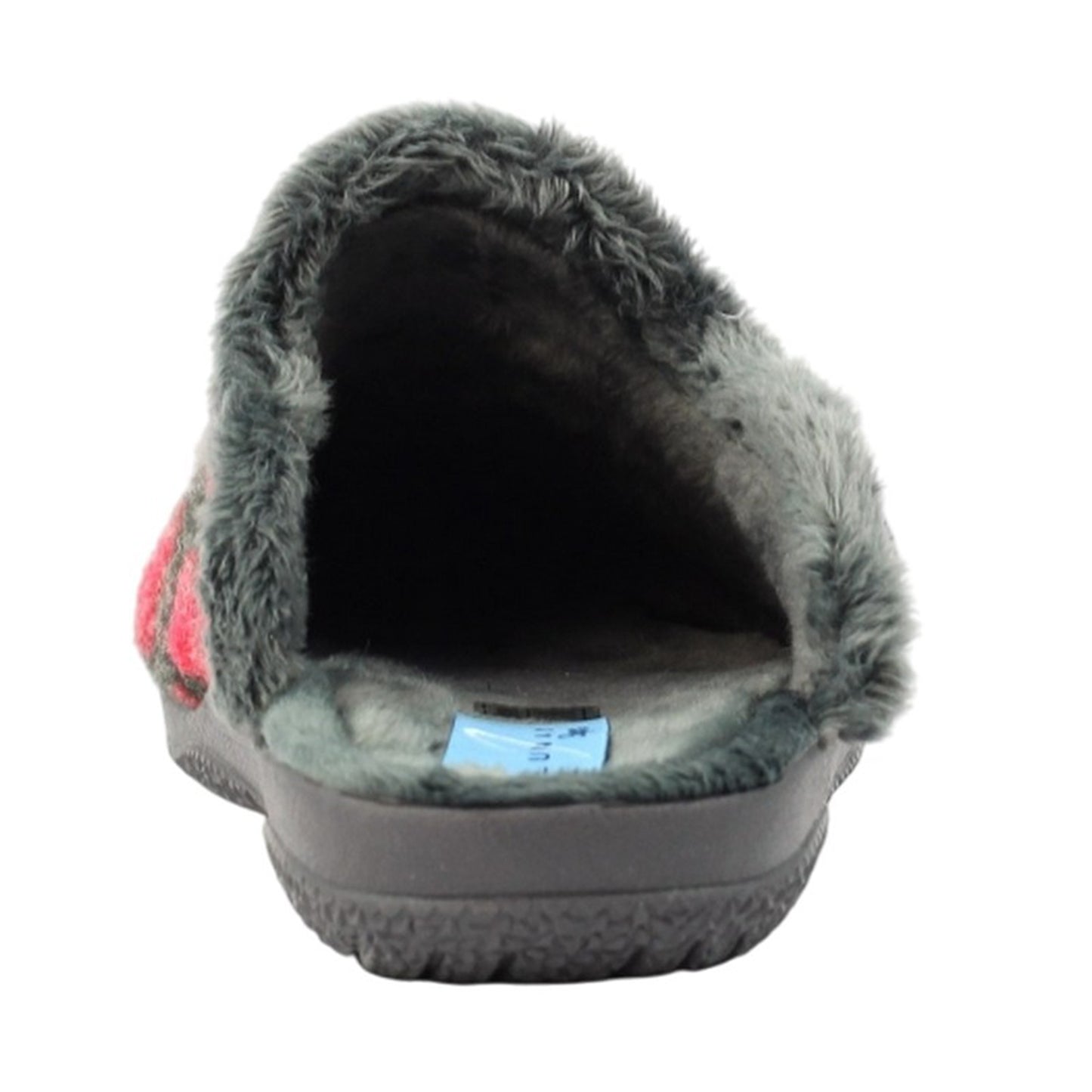 Dark Grey - Back - Lunar Womens-Ladies Marsha Mule Slippers