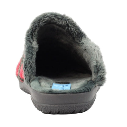 Dark Grey - Back - Lunar Womens-Ladies Marsha Mule Slippers