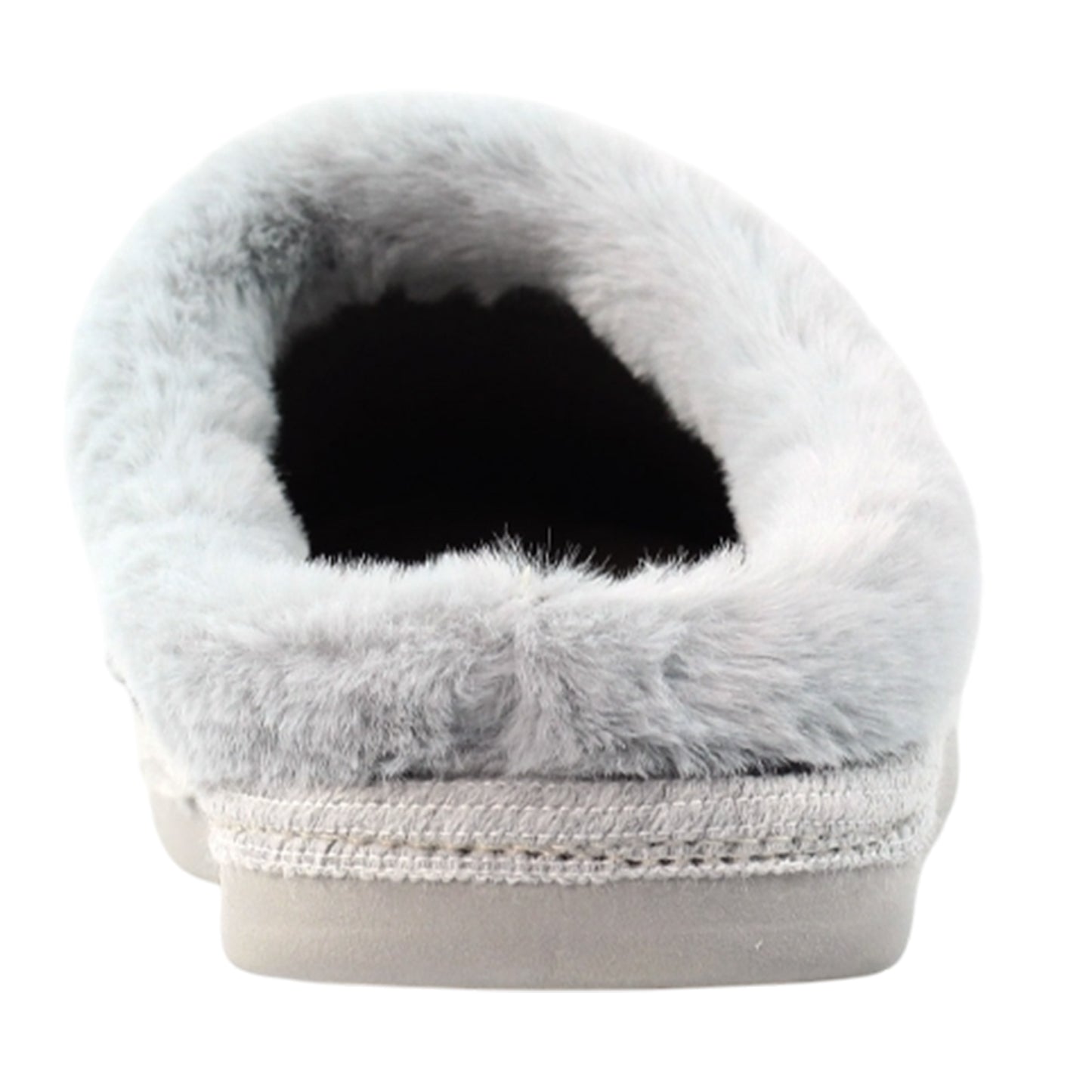 Grey - Back - Lunar Womens-Ladies Frutti Mule Slippers