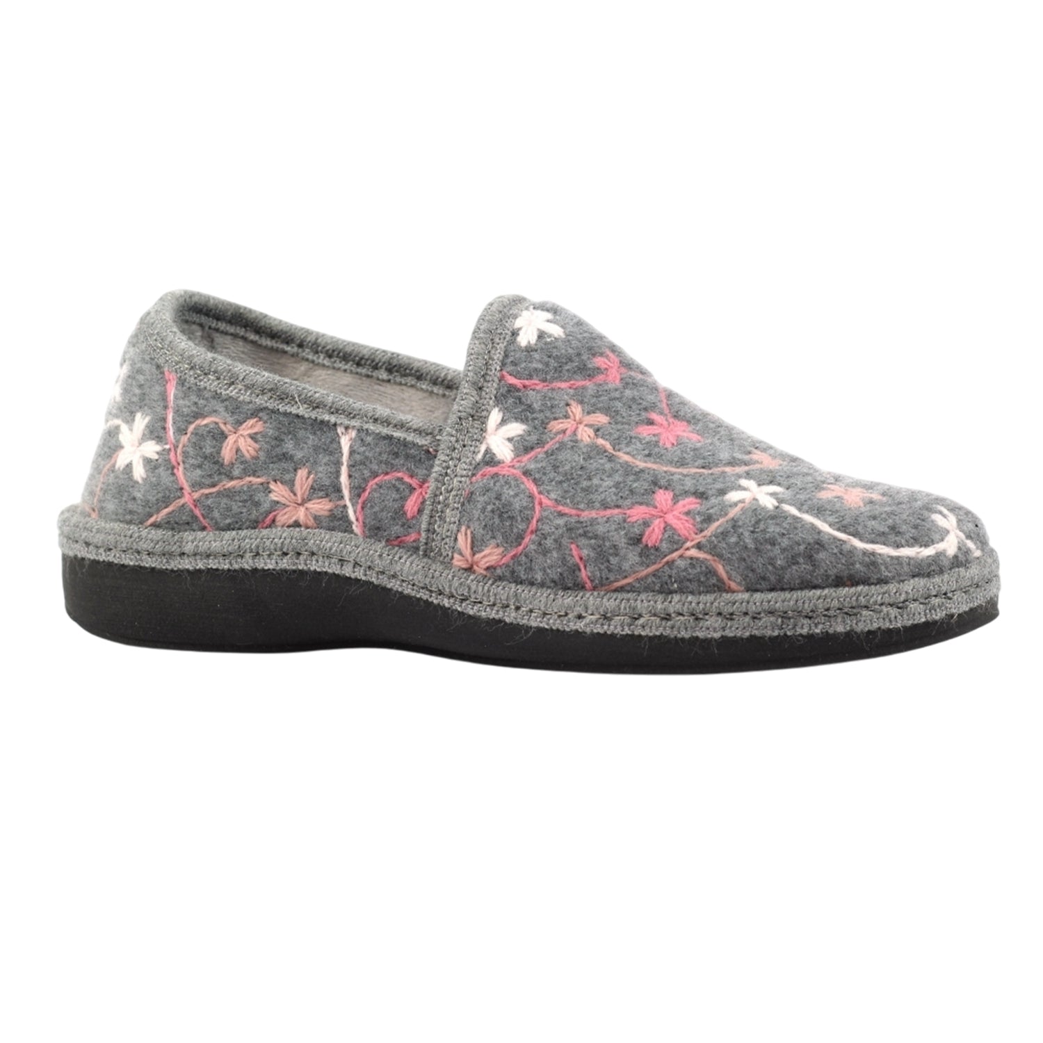 Grey - Front - Lunar Womens-Ladies Gibson Slippers