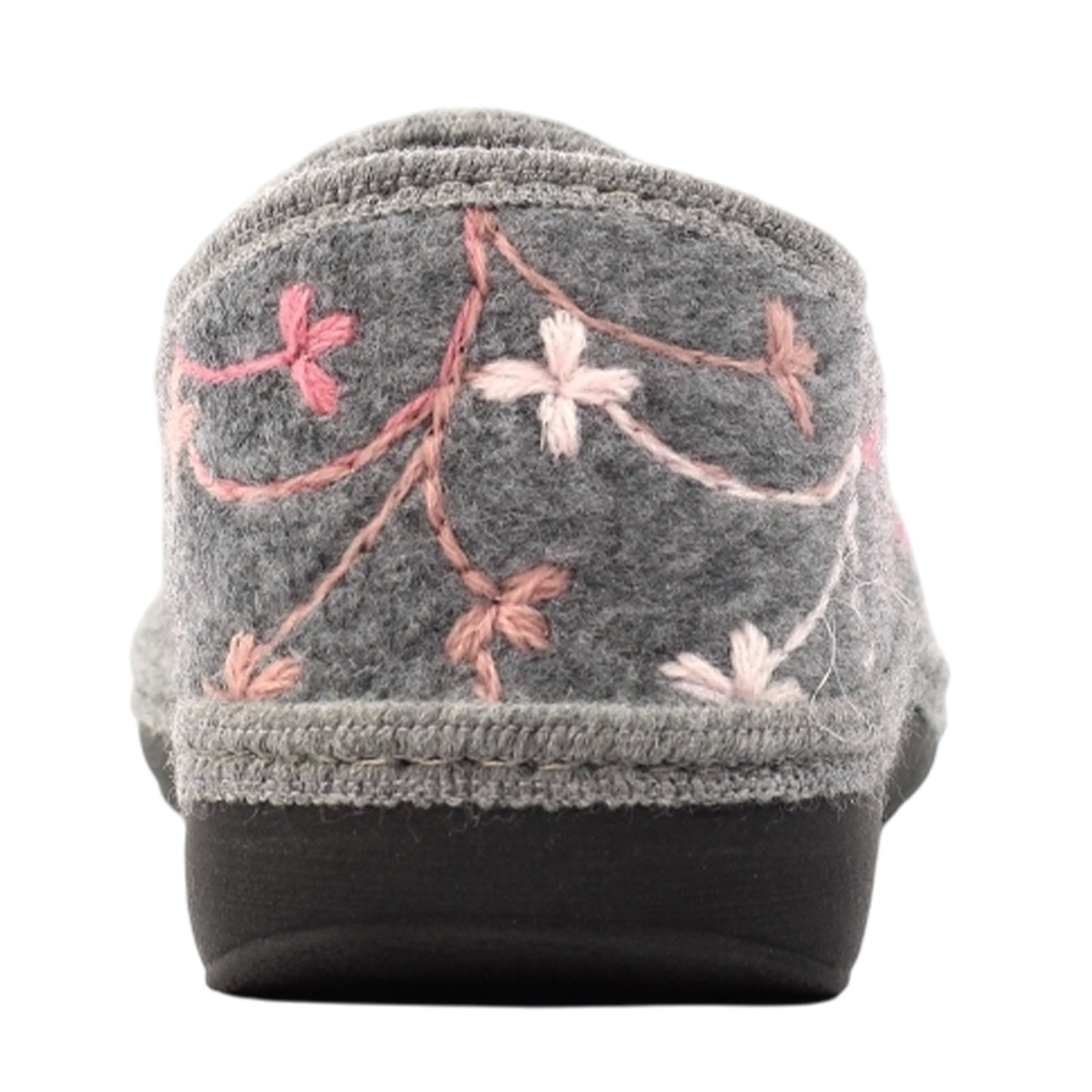 Grey - Back - Lunar Womens-Ladies Gibson Slippers