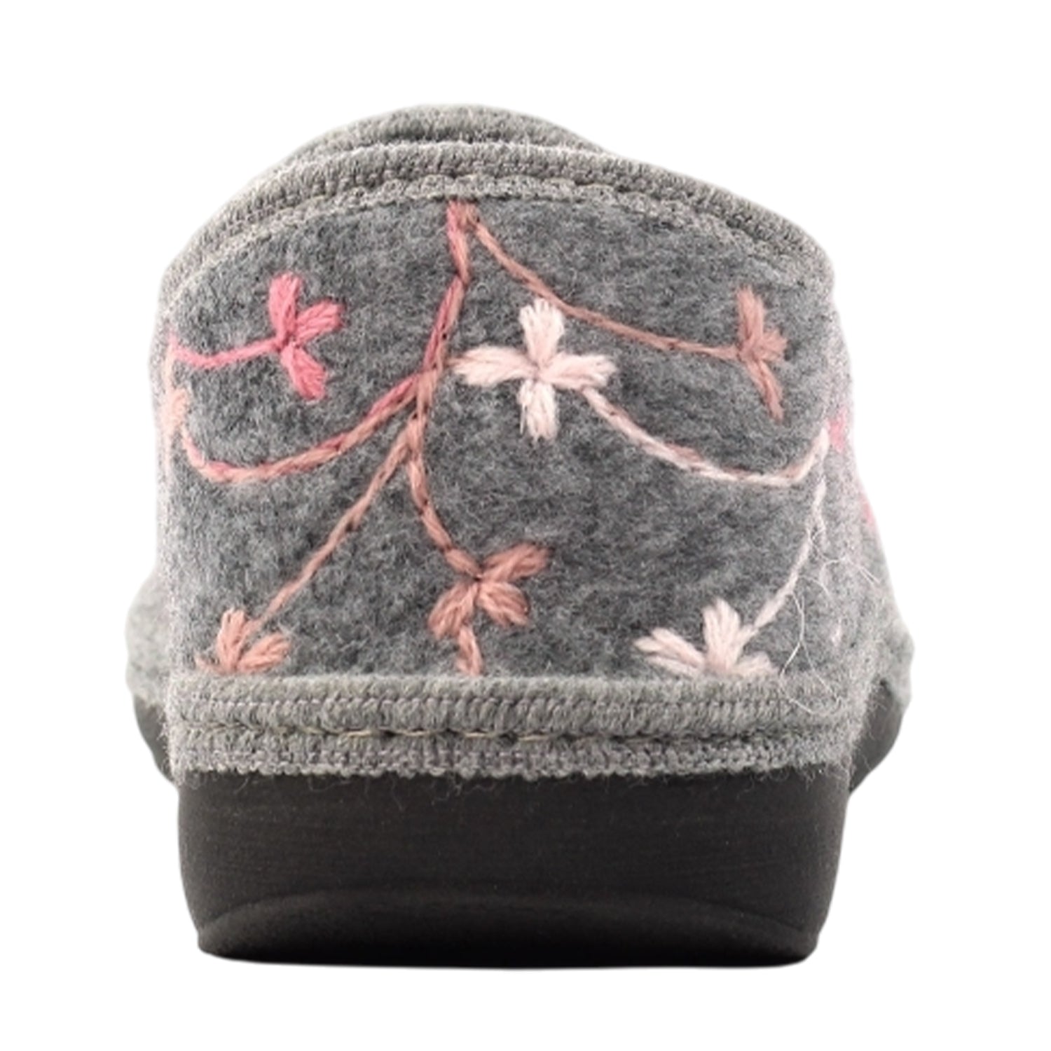 Grey - Back - Lunar Womens-Ladies Gibson Slippers