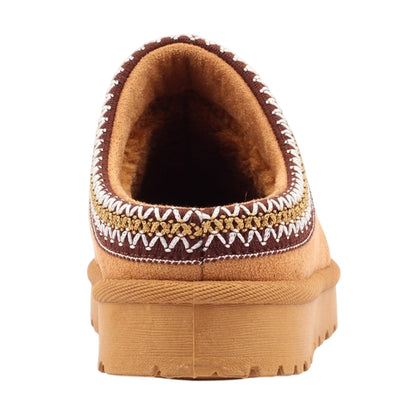 Tan - Back - Lunar Womens-Ladies Nepal Mule Slippers