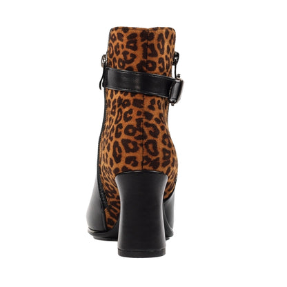 Black - Back - Lunar Womens-Ladies Shaw Ankle Boots