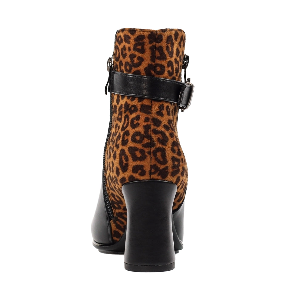 Black - Back - Lunar Womens-Ladies Shaw Ankle Boots