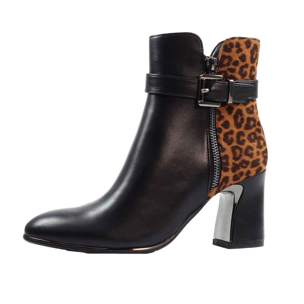 Black - Side - Lunar Womens-Ladies Shaw Ankle Boots
