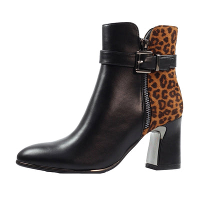 Black - Side - Lunar Womens-Ladies Shaw Ankle Boots