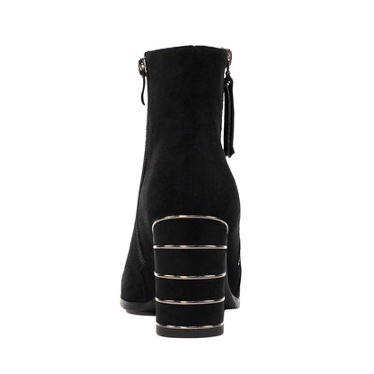 Black - Back - Lunar Womens-Ladies Switch Ankle Boots