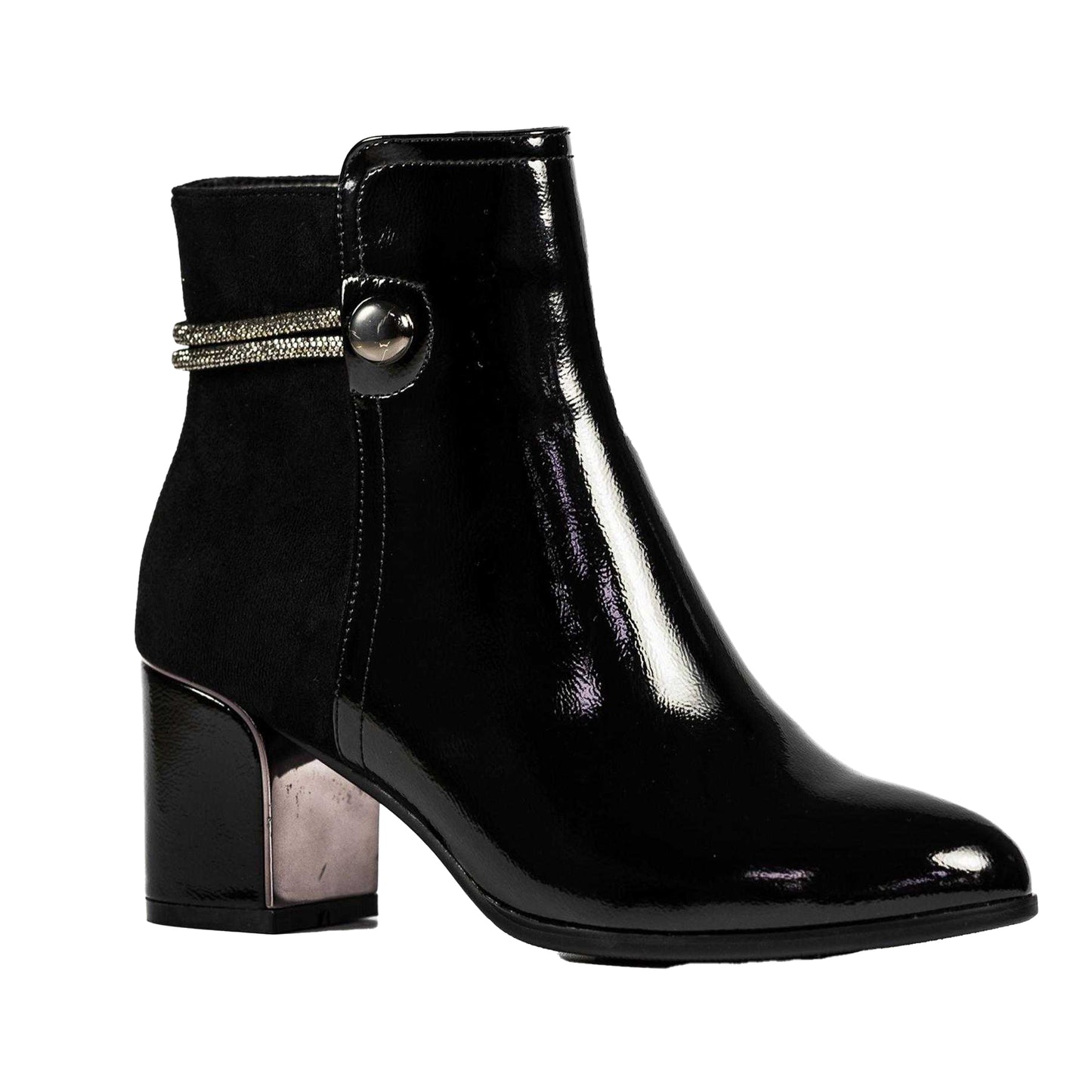 Black - Front - Lunar Womens-Ladies Lily Ankle Boots