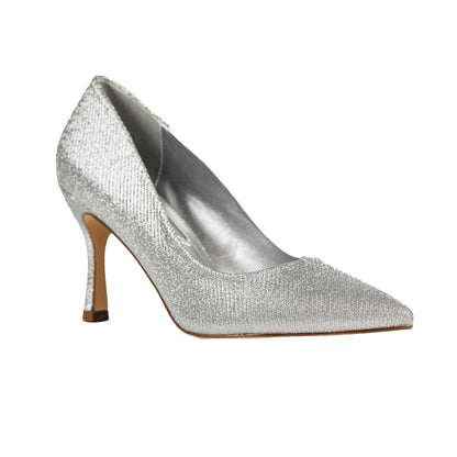 Silver - Front - Lunar Womens-Ladies Romance Court Shoes