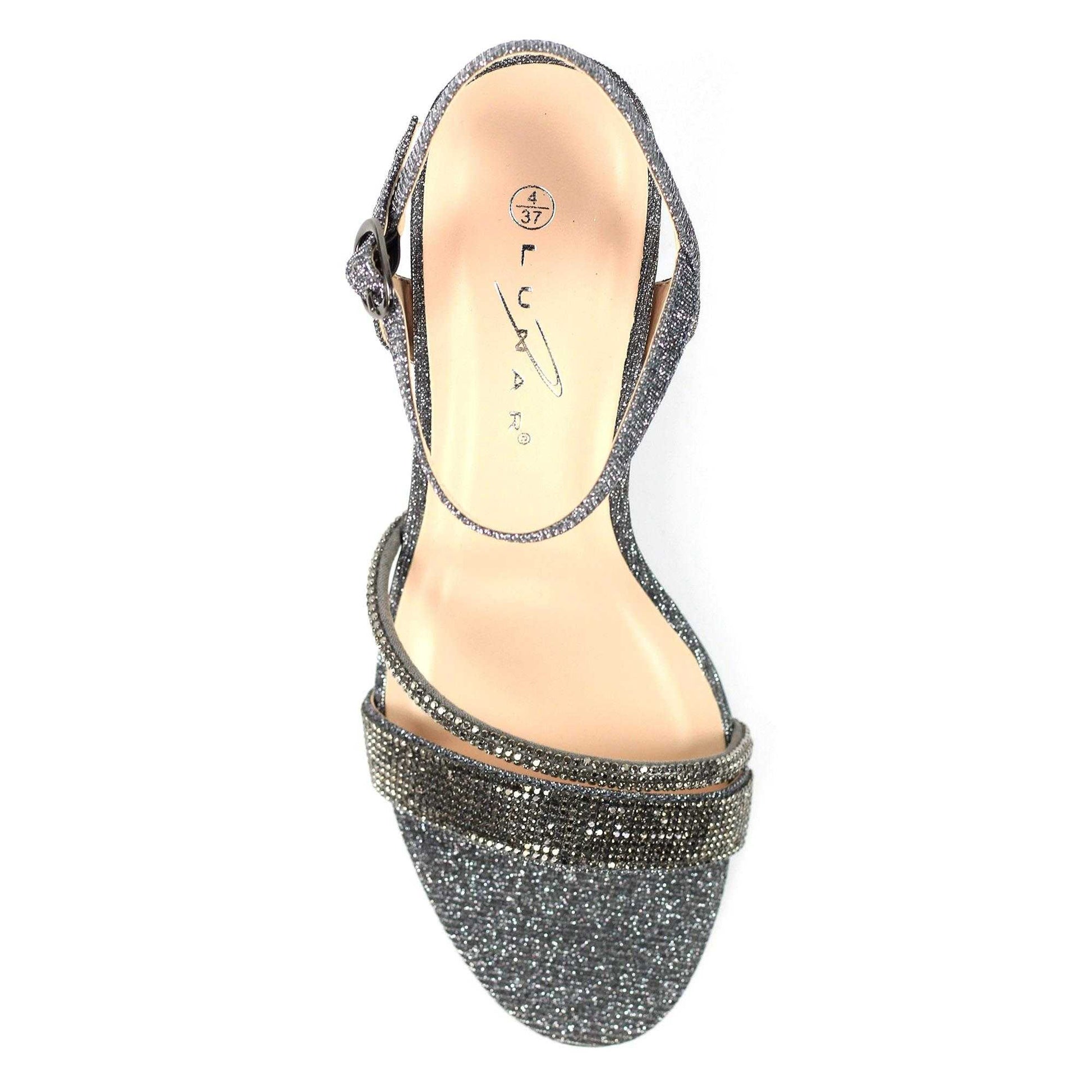 Pewter - Lifestyle - Lunar Womens-Ladies Shazam Block Heel Sandals