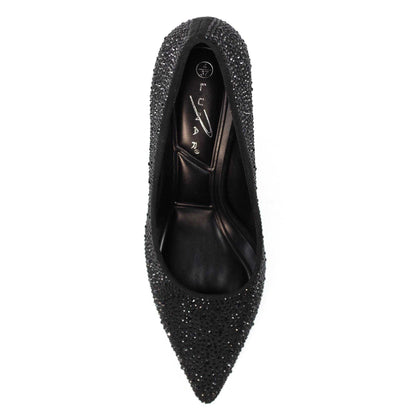 Black - Pack Shot - Lunar Womens-Ladies Renata Court Shoes