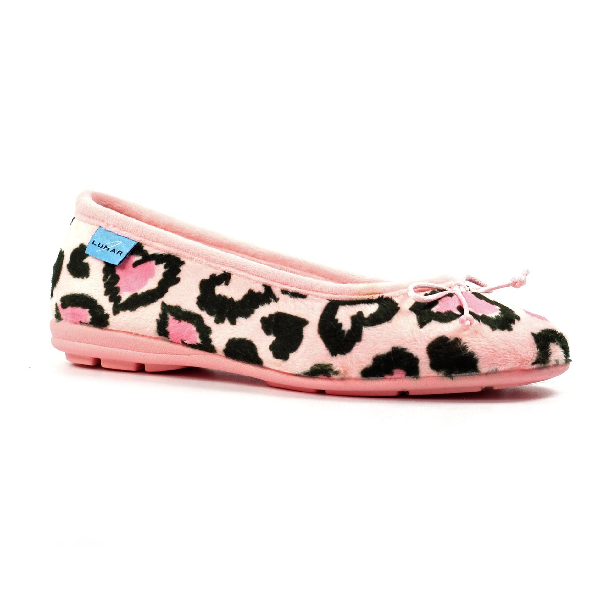 Pink - Front - Lunar Womens-Ladies Ava Slippers