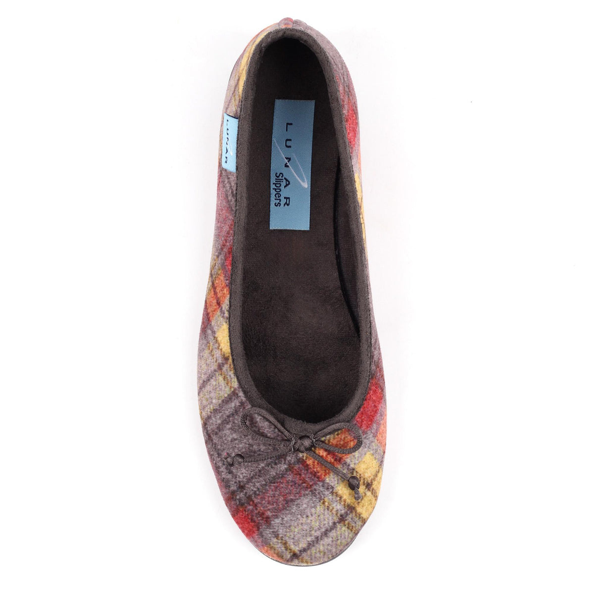 Grey - Pack Shot - Lunar Womens-Ladies Brie Slippers