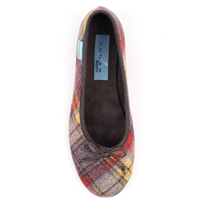 Grey - Pack Shot - Lunar Womens-Ladies Brie Slippers