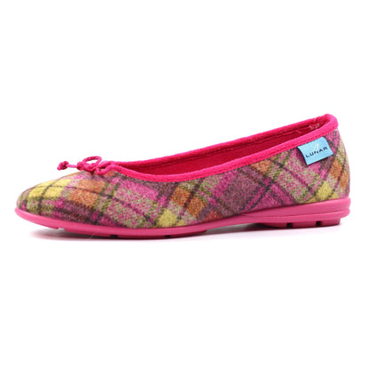 Pink - Back - Lunar Womens-Ladies Brie Slippers