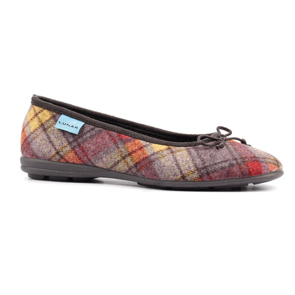 Grey - Front - Lunar Womens-Ladies Brie Slippers