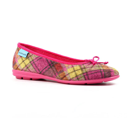 Pink - Front - Lunar Womens-Ladies Brie Slippers