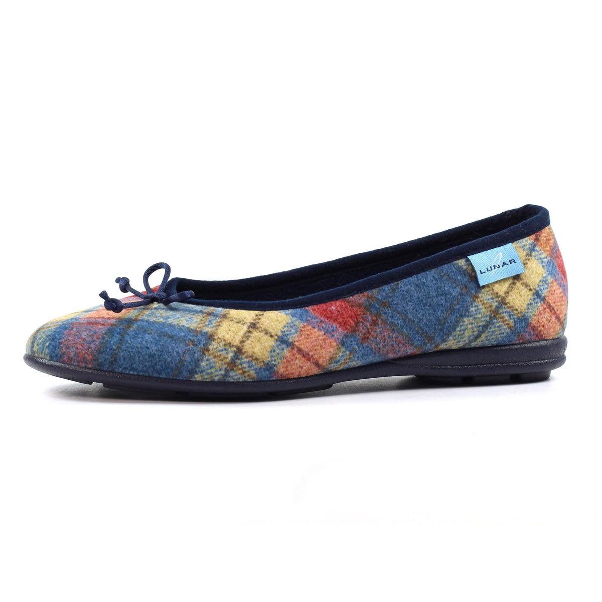 Blue - Side - Lunar Womens-Ladies Brie Slippers
