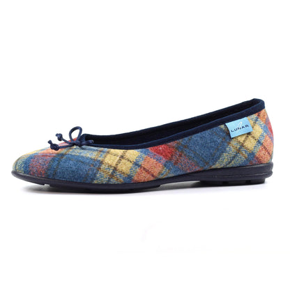 Blue - Side - Lunar Womens-Ladies Brie Slippers