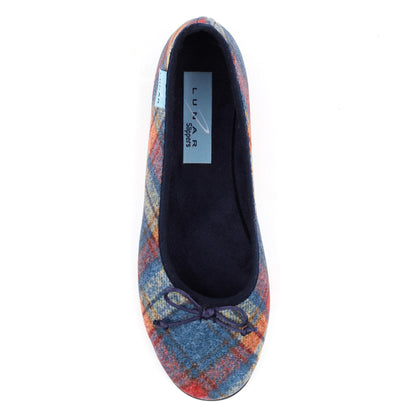 Blue - Pack Shot - Lunar Womens-Ladies Brie Slippers
