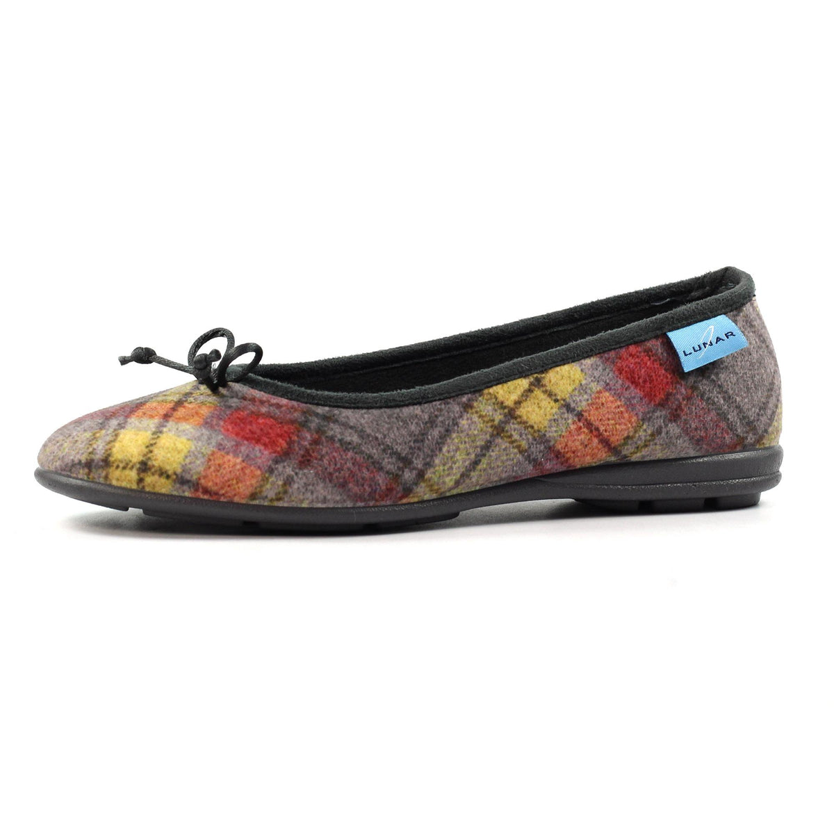 Grey - Side - Lunar Womens-Ladies Brie Slippers