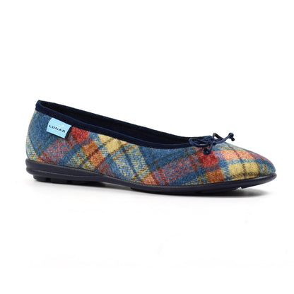 Blue - Front - Lunar Womens-Ladies Brie Slippers