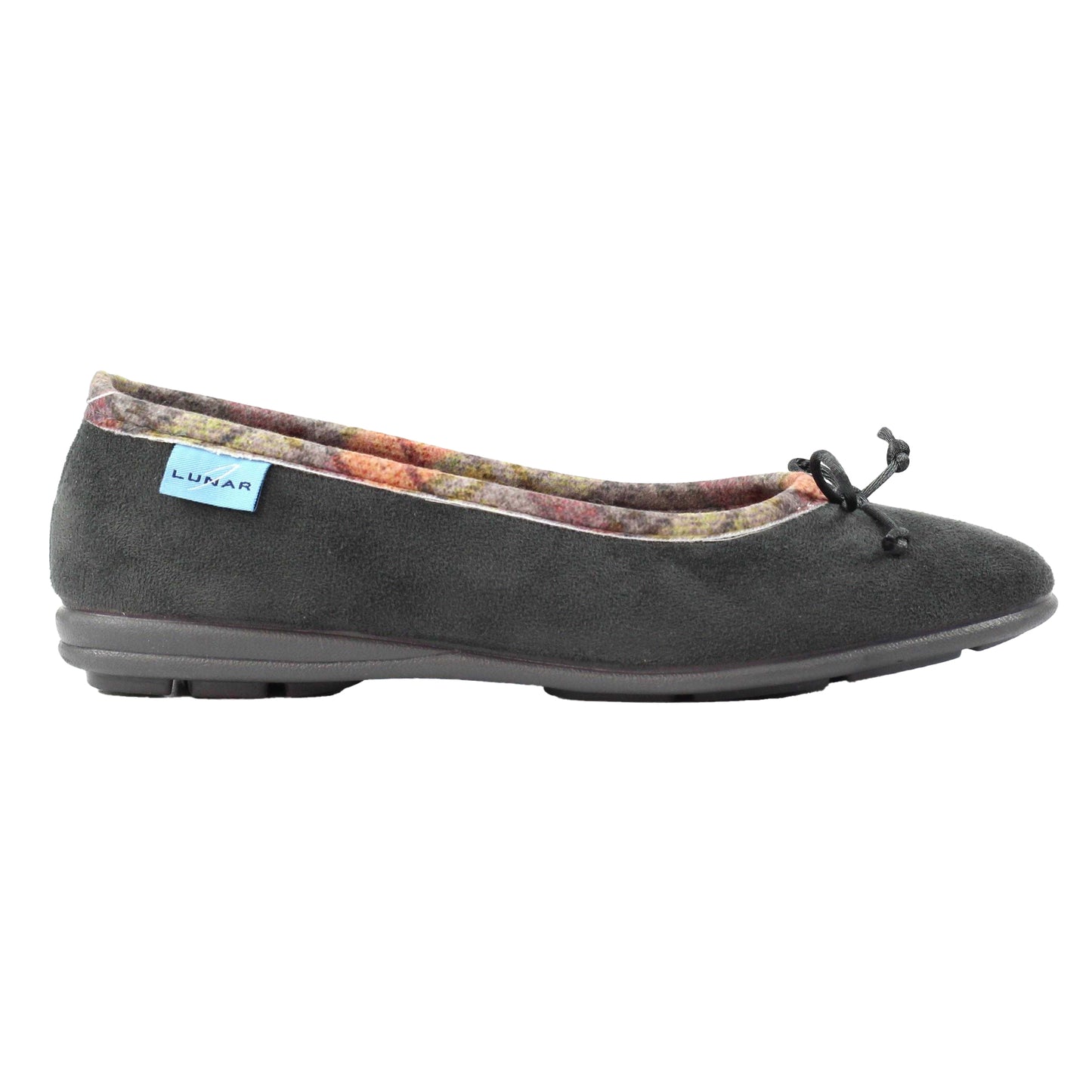 Grey - Lifestyle - Lunar Womens-Ladies Bow Slippers