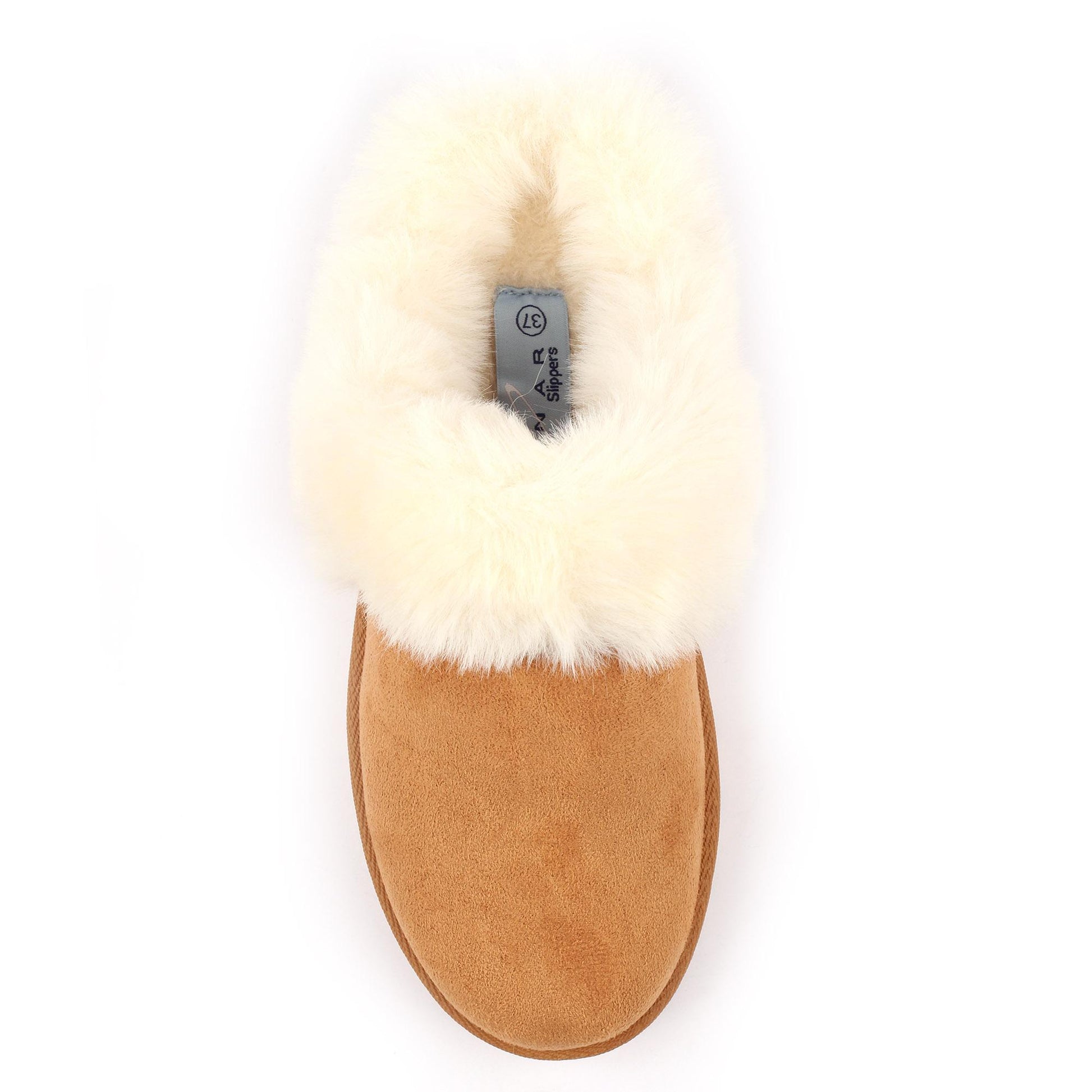 Tan - Lifestyle - Lunar Womens-Ladies Nevis Removable Back Strap Mule Slippers