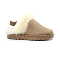 Mink - Front - Lunar Womens-Ladies Nevis Removable Back Strap Mule Slippers