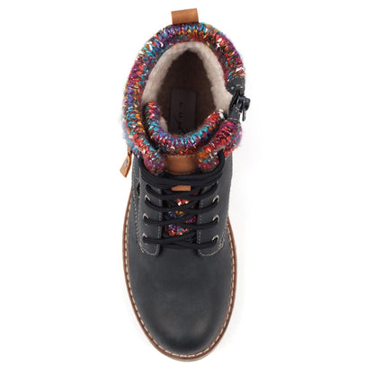 Blue - Side - Lunar Womens-Ladies Tabasco Waterproof Walking Boots