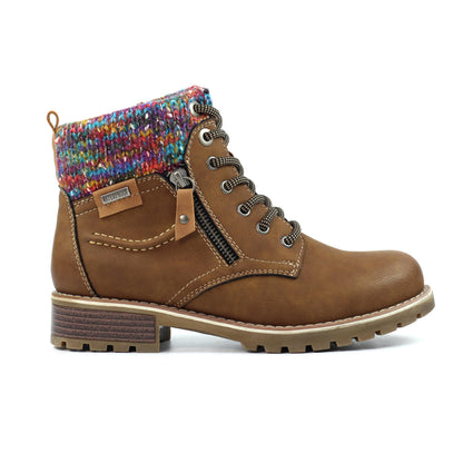 Tan - Front - Lunar Womens-Ladies Tabasco Waterproof Walking Boots