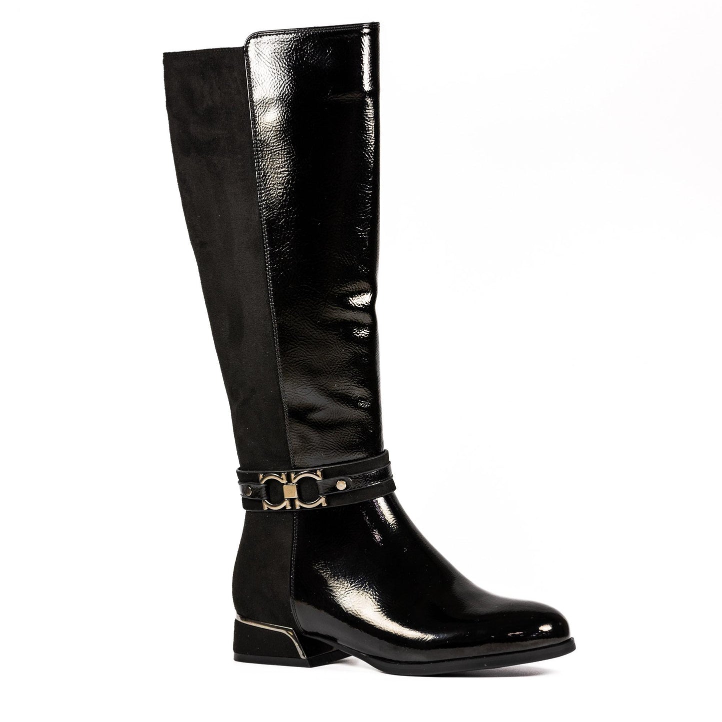 Black - Front - Lunar Womens-Ladies Emma Long Boots