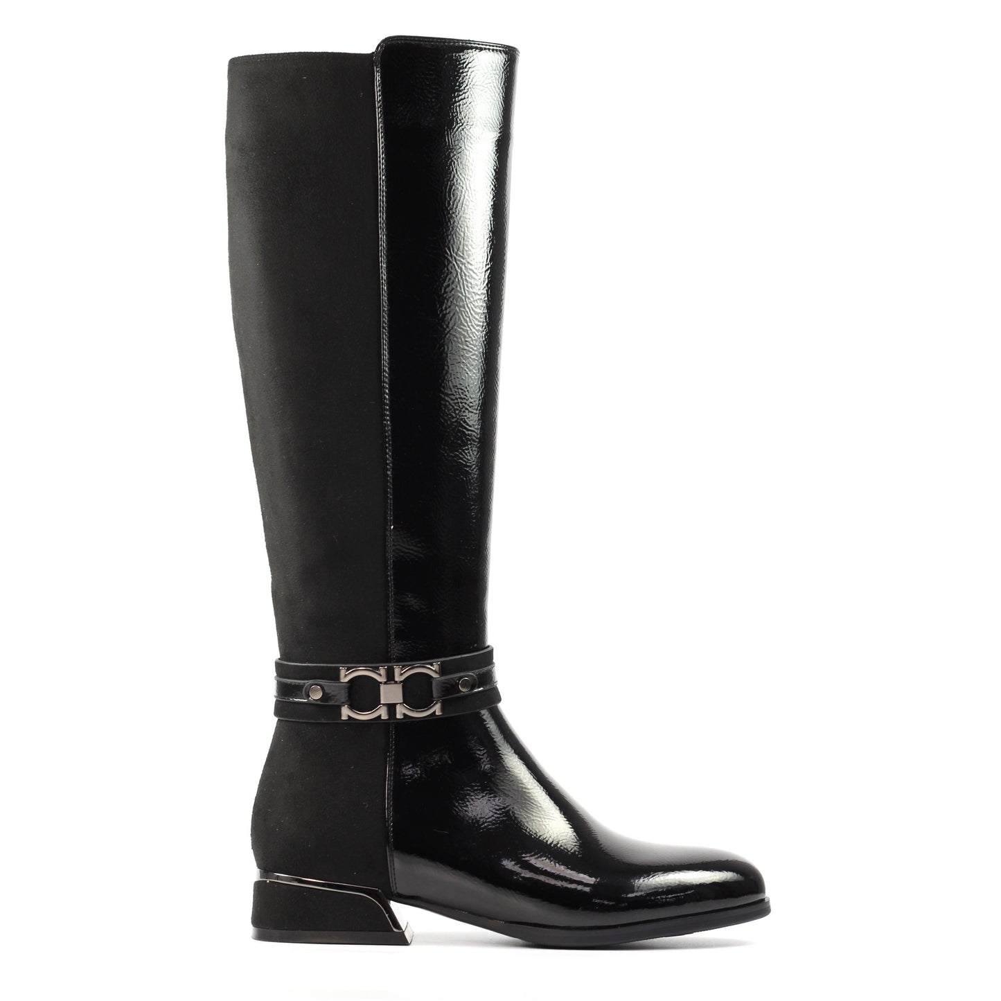 Black - Back - Lunar Womens-Ladies Emma Long Boots