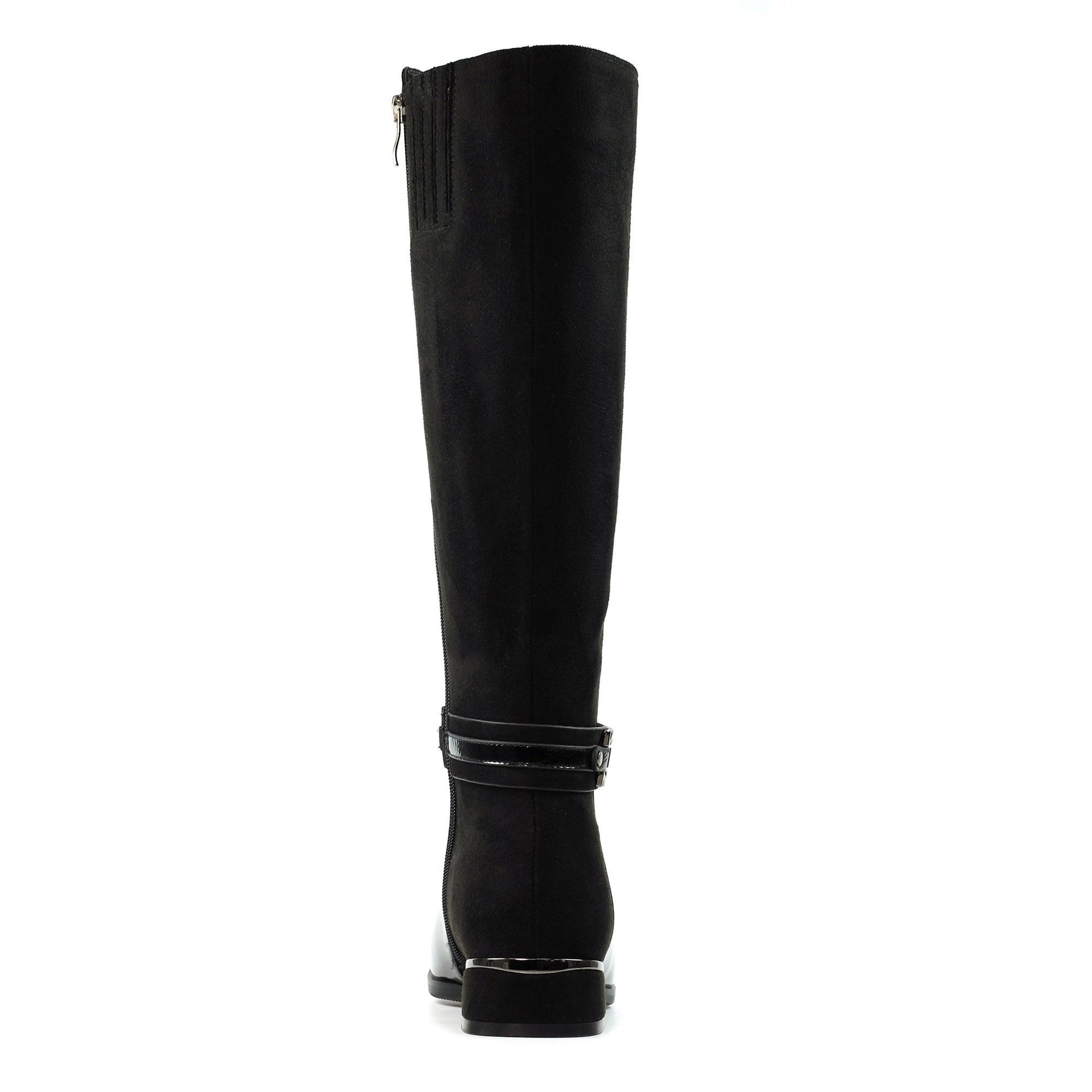 Black - Side - Lunar Womens-Ladies Emma Long Boots