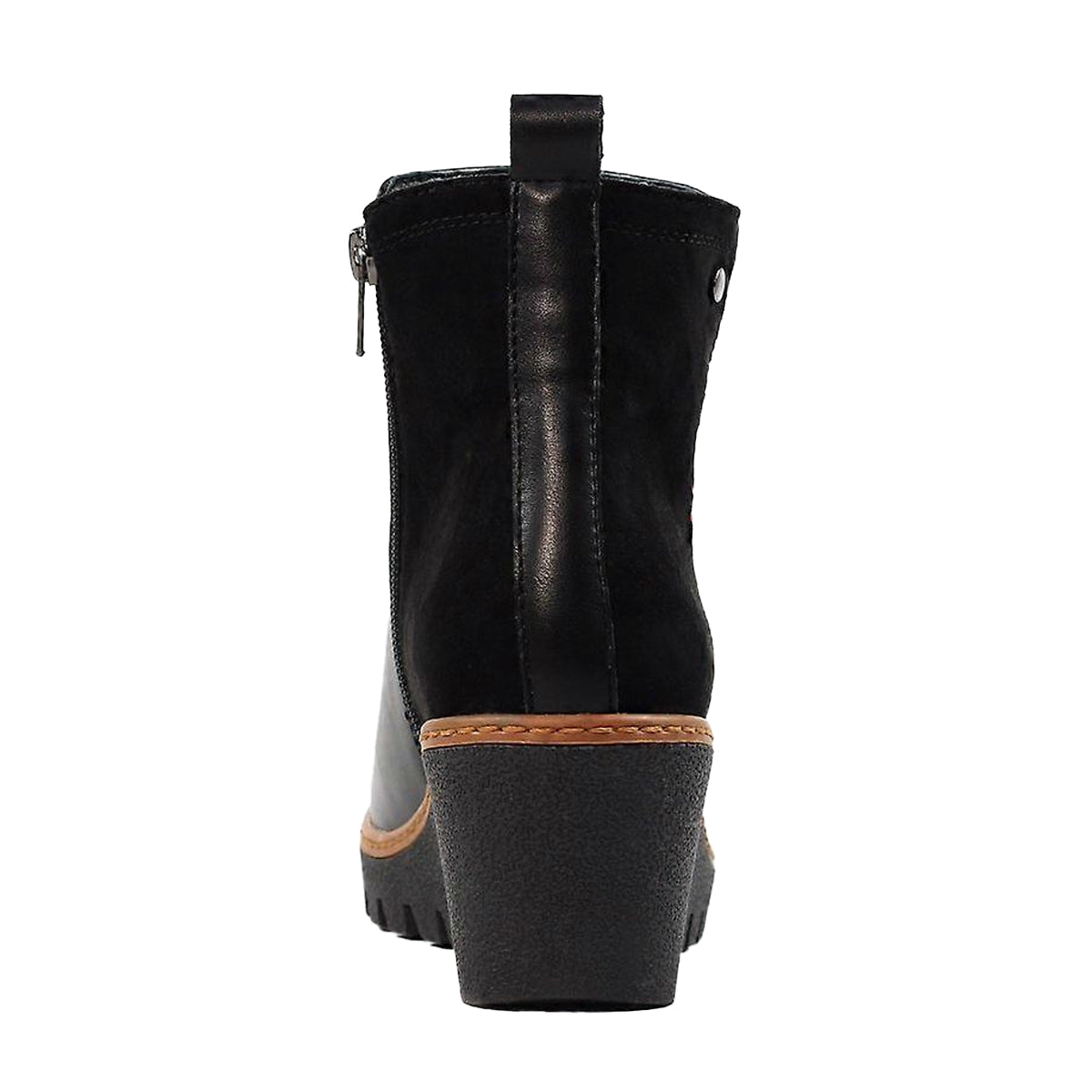 Black - Back - Lunar Womens-Ladies Pixie Wedge Ankle Boots