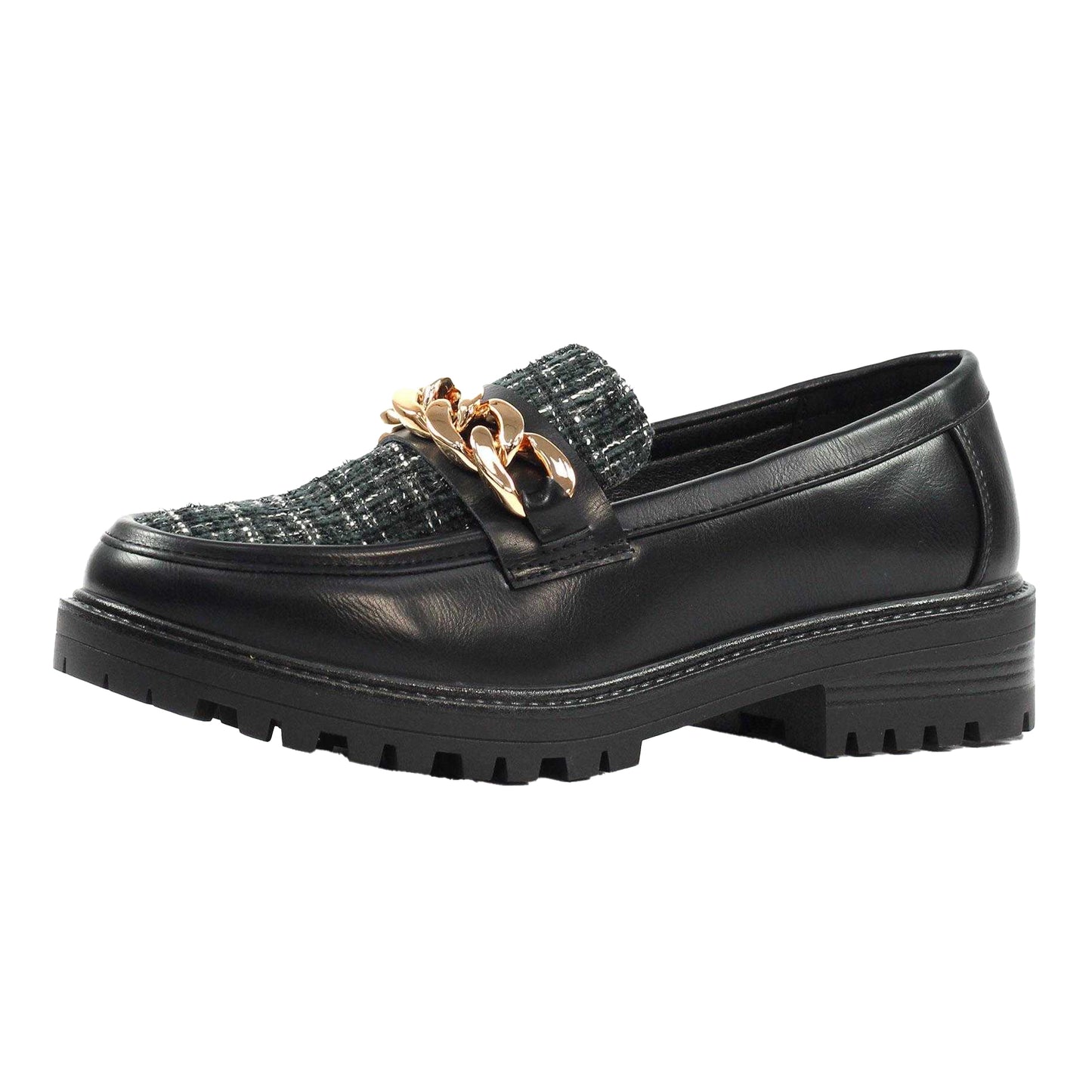 Black - Back - Lunar Womens-Ladies Chance Loafers