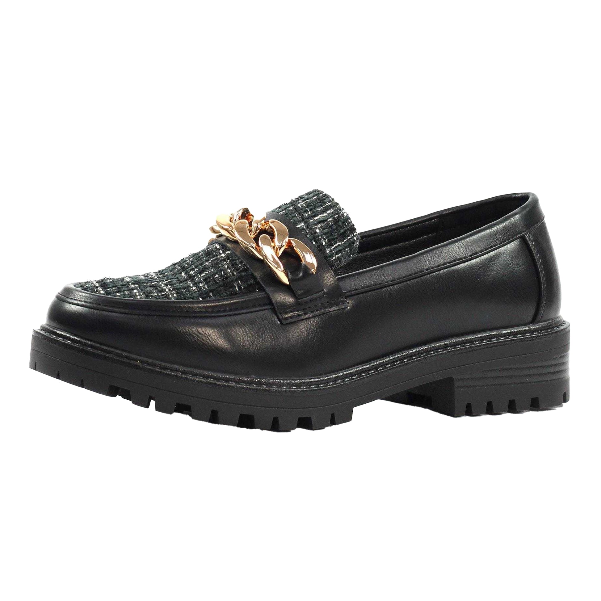 Black - Back - Lunar Womens-Ladies Chance Loafers