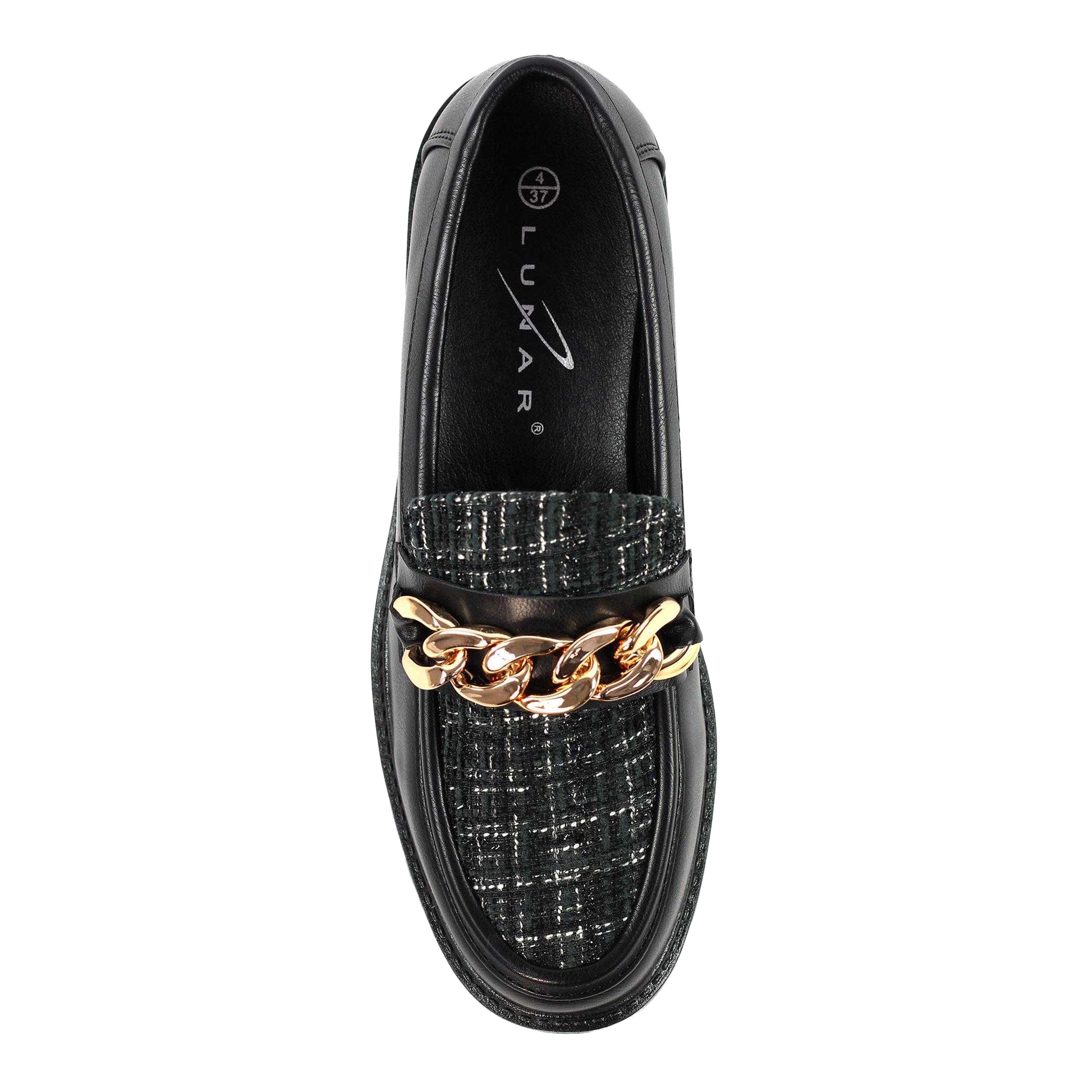 Black - Side - Lunar Womens-Ladies Chance Loafers