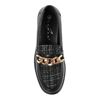 Black - Side - Lunar Womens-Ladies Chance Loafers