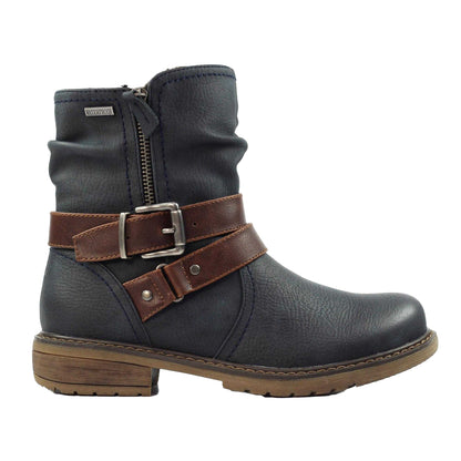 Blue - Side - Lunar Womens-Ladies Chime III Waterproof Boots