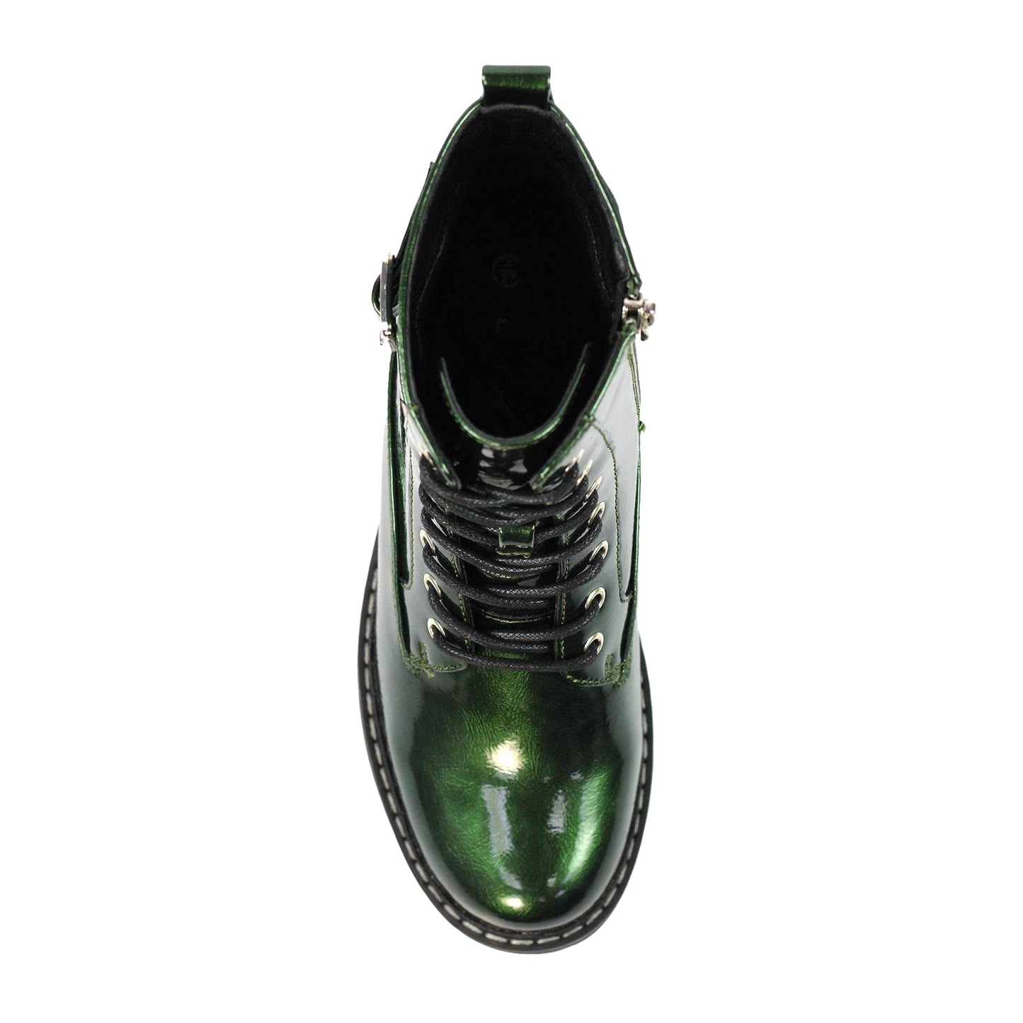Green - Lifestyle - Lunar Womens-Ladies Parlour Patent Ankle Boots