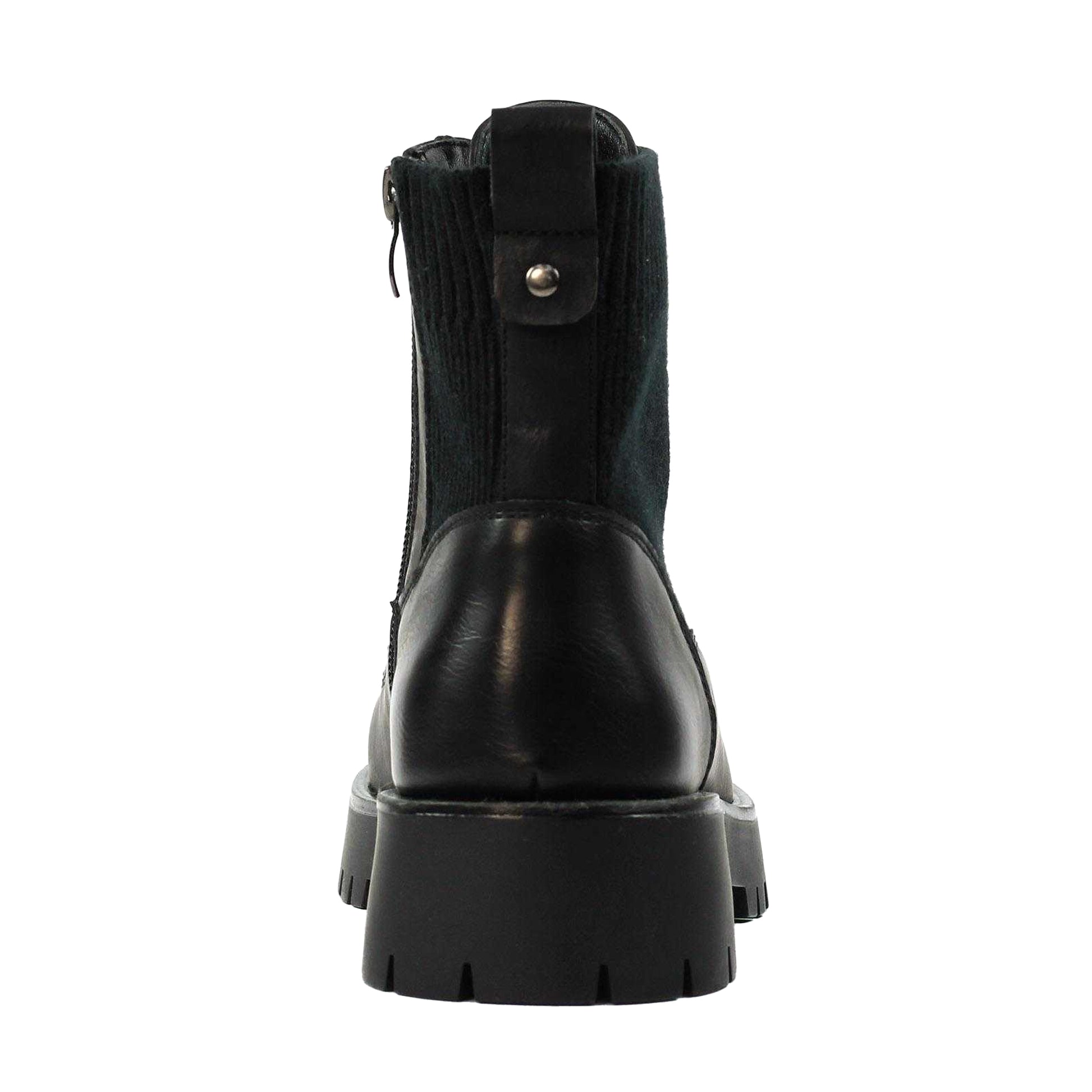 Black - Back - Lunar Womens-Ladies Tetris Ankle Boots