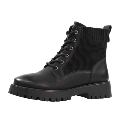 Black - Front - Lunar Womens-Ladies Tetris Ankle Boots