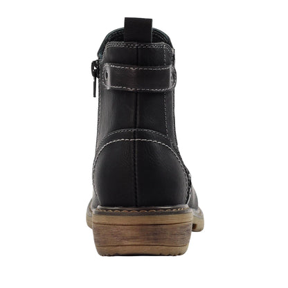 Black - Back - Lunar Womens-Ladies Roxie III Ankle Boots