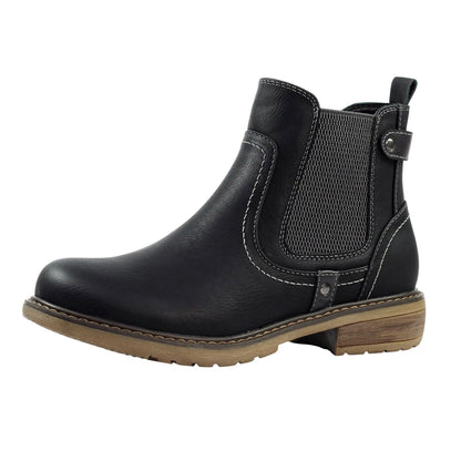 Black - Side - Lunar Womens-Ladies Roxie III Ankle Boots