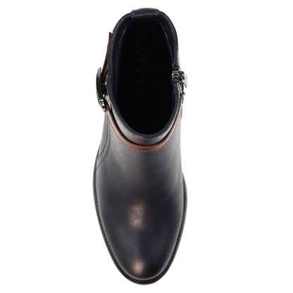 Blue - Pack Shot - Lunar Womens-Ladies Cassie Ankle Boots